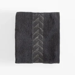 Komplet 2 ręczników srebrny/stalowy GLOW 50x90 cm