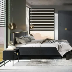 Komplet 2 szafek nocnych czarnych MOND