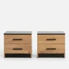 Komplet 2 szafek nocnych z szufladami MALI