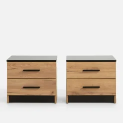 Komplet 2 szafek nocnych z szufladami MALI