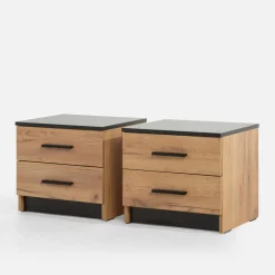 Komplet 2 szafek nocnych z szufladami MALI