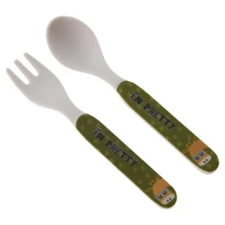 Komplet 2 sztućców dla dzieci ŻYRAFA widelec i łyżka