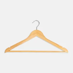 Komplet 4 wieszaków drewnianych, naturalne