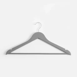 Komplet 4 wieszaków drewnianych szare