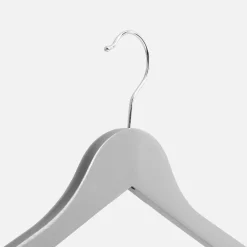 Komplet 4 wieszaków drewnianych szare