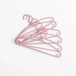 Komplet 6 wieszaków dziecięcych różowych