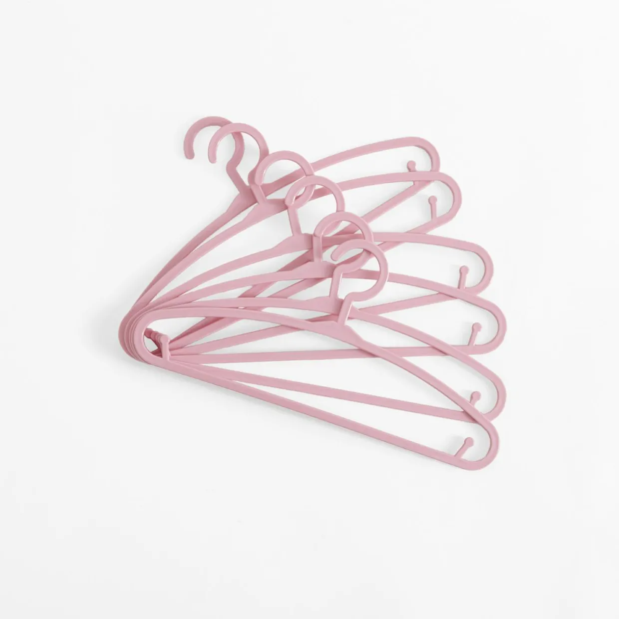 Komplet 6 wieszaków dziecięcych różowych
