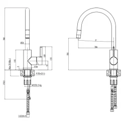 Komplet - zlewozmywak FLIN 30 ROYAL z baterią QUEEN