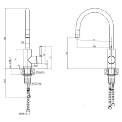 Komplet - zlewozmywak FLIN 20 ROYAL z baterią QUEEN