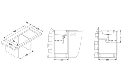 Komplet - zlewozmywak SNOW 170 z baterią FLUO