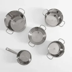 Komplet garnków ze stali nierdzewnej ACERO 11 elementów