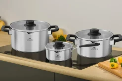 Komplet garnków ze stali nierdzewnej PURE 10 el.