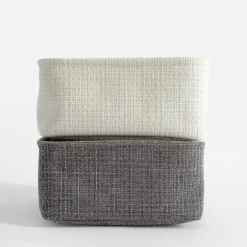 Komplet koszy do przechowywania szary, 3 sztuki