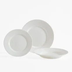 Komplet obiadowy biały PLUMI 18 el.
