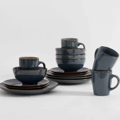 Komplet obiadowy MODAR BLUE, 16 elementów