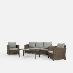 Komplet ogrodowy SELLINI brązowy