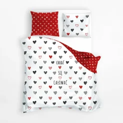 Komplet pościeli bawełnianej SPOKO SPANKO pocałunki 140x200 cm