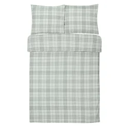 Komplet pościeli w kratę jasnoszary GRID 200x220 cm