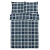 Komplet pościeli w kratę niebieski GRID 200x220 cm