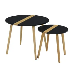 Komplet stolików na bambusowych nogach FORNETTA