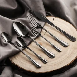 Komplet sztućców czarnych LUCE, 24 elementy