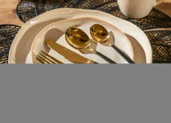 Komplet sztućców dla 6 osób NOBLE GOLD BLACK 24 el.
