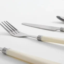 Komplet sztućców kremowy LORTIS 24 el.