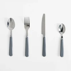 Komplet sztućców szary LORTIS 24 el.