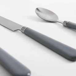 Komplet sztućców szary LORTIS 24 el.