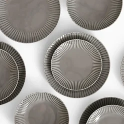 Komplet talerzy szary DAISY CLOUD 18 el.