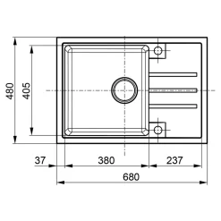 Komplet zlewozmywak granitowy czarny ALVEUS ORLANDO 40 z baterią