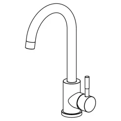 Komplet zlewozmywak QUADRON czarny AVENIR BOX 50X45 cm z baterią