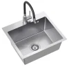 Komplet zlewozmywak QUADRON inox AVENIR BOX 50X45 cm z baterią