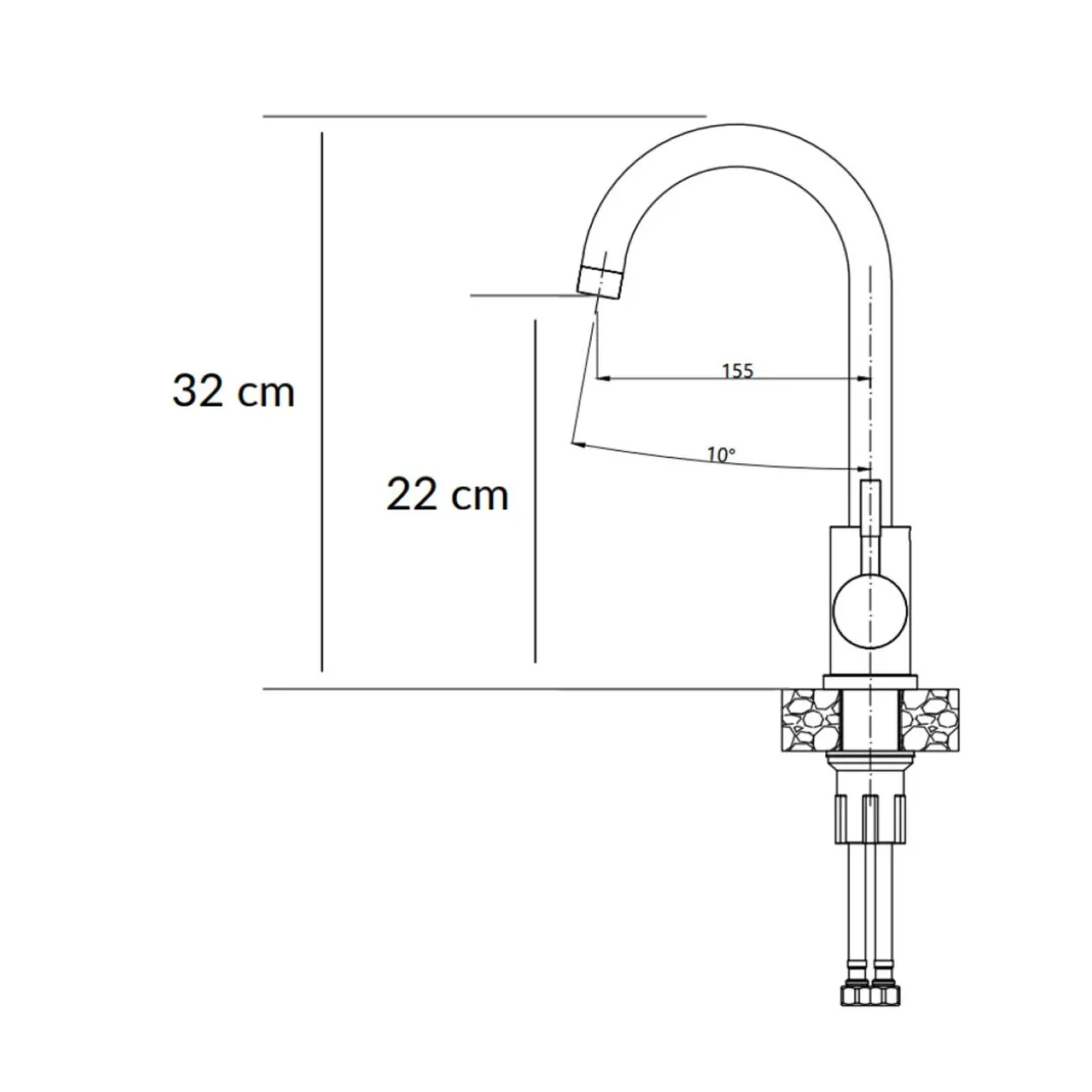 Komplet zlewozmywak QUADRON czarny PROFIT MAX 1K/Z/O 70X44 z czarną baterią