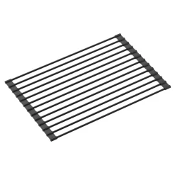 Komplet zlewozmywak QUADRON czarny SMART 62x44 cm z baterią, dozownikiem, matą i syfonem