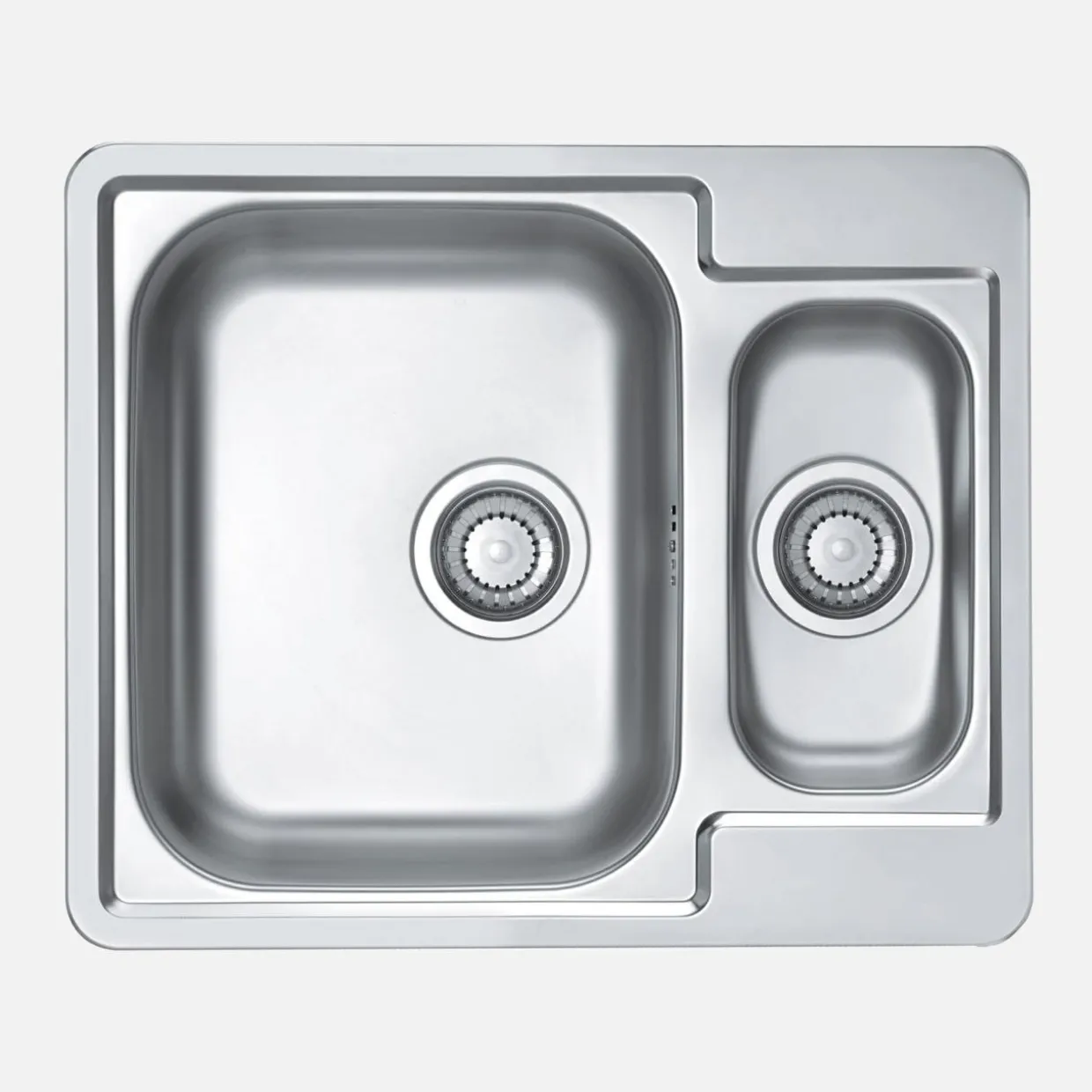 Komplet zlewozmywak stalowy satyna ALVEUS FJORD 61,5x50 z baterią chrom