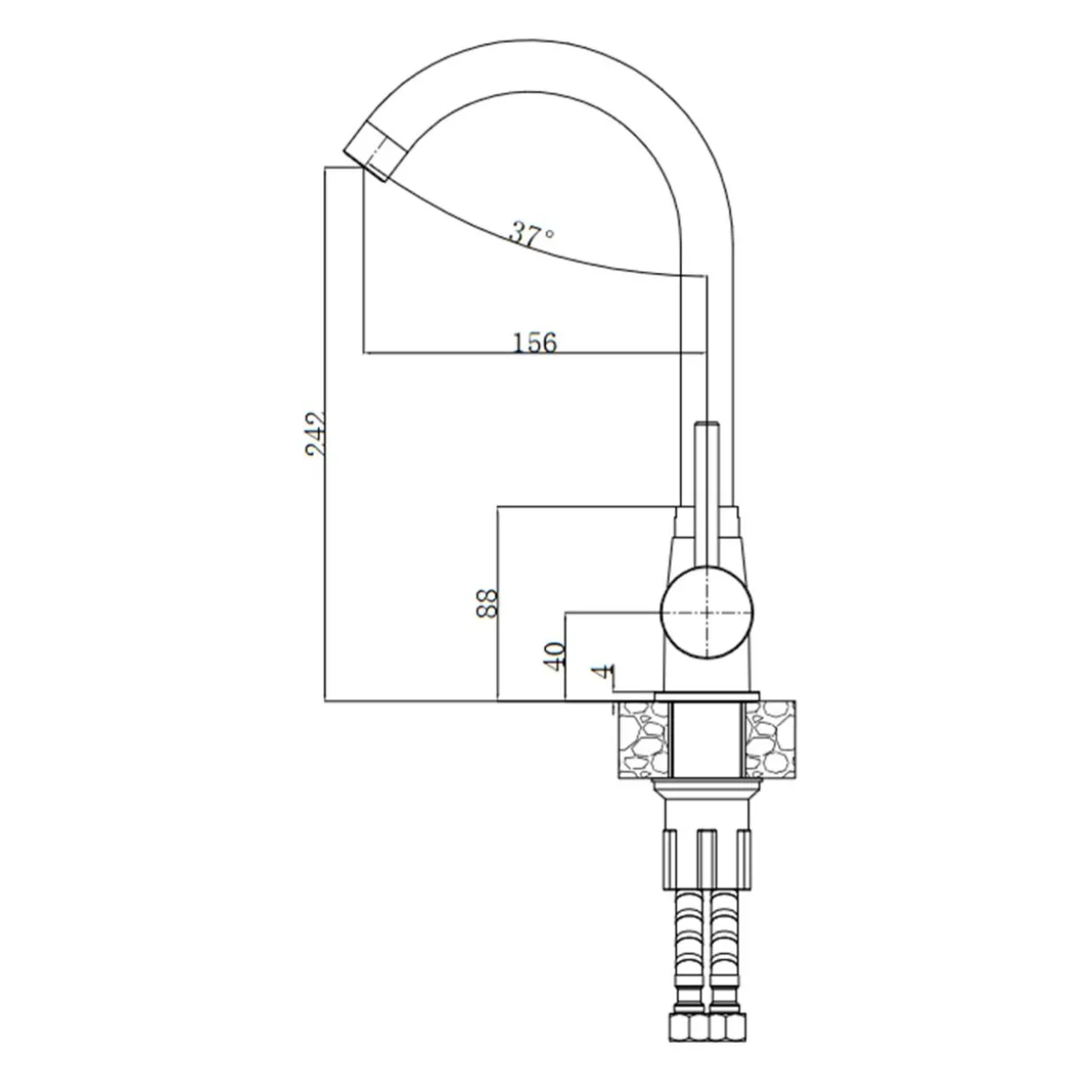 Komplet zlewozmywak stalowy satyna ALVEUS FJORD 61,5x50 z baterią chrom