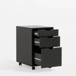 Kontenerek na kółkach LYRICE, kolor czarny