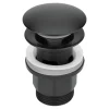 Korek do umywalki bidetu z przelewem CLICK-CLACK czarny NHC N10P