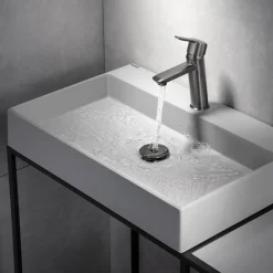 Korek do umywalki bidetu uniwersalny CLICK-CLACK titanium NHC D10U