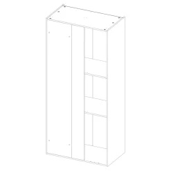 Korpus QUBIK słupek narożny 100x214,6 grafit