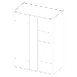 Korpus QUBIK słupek narożny 100x137,8 dębowy