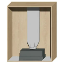 Korpus QUBIK 80x98,5 dębowy z okapem ERA C IX/A/52