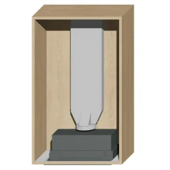 Korpus QUBIK 60x98,5 dębowy z okapem ERA C IX/A/52