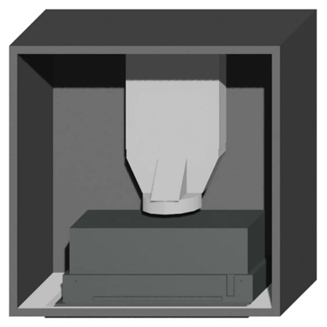 Korpus QUBIK 60x60 grafitowy z okapem ERA C IX/A/52