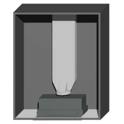 Korpus QUBIK 80x98,5 grafitowy z okapem ERA C IX/A/52