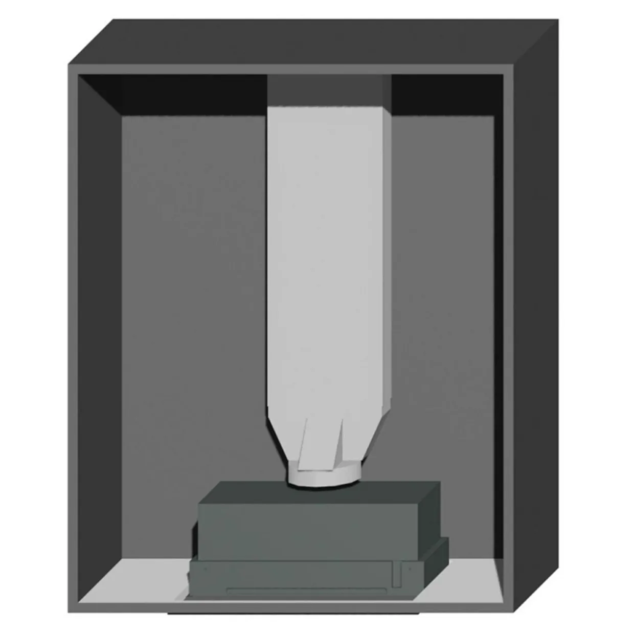 Korpus QUBIK 80x98,5 grafitowy z okapem ERA C IX/A/52