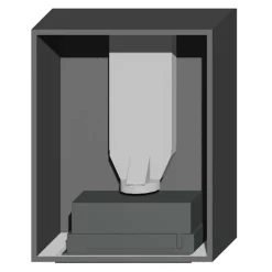 Korpus QUBIK 60x77 grafitowy z okapem ERA C IX/A/52