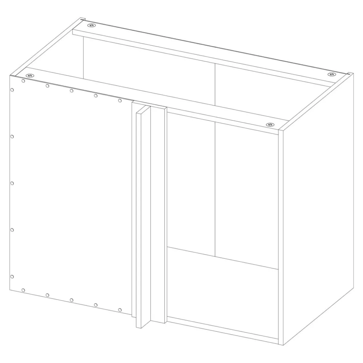 Korpus stojący narożny QUBIK 100x77 dębowy typ 2