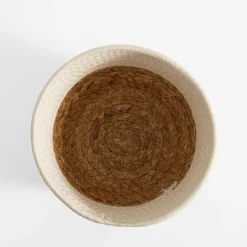 Kosz do przechowywania biały 21x15 cm